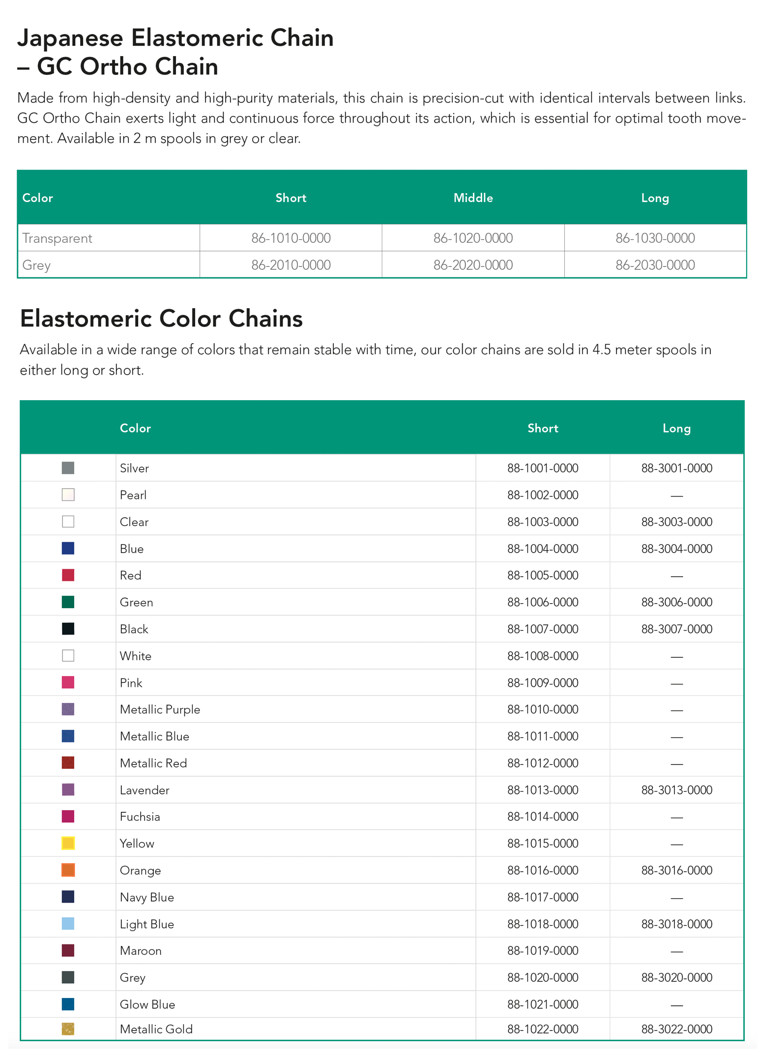 Power Chain & Tubing