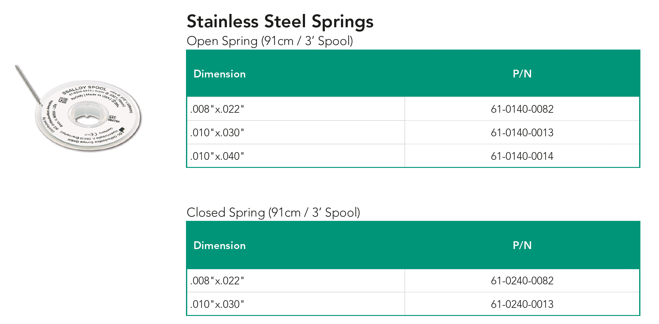 S/S Coil Springs